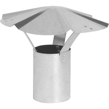 IMPERIAL Rain Cap, 7 in Dia, Galvanized Steel GV0590